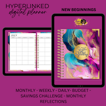 Load image into Gallery viewer, New Beginnings Hyperlinked Digital Planner