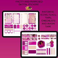 Load image into Gallery viewer, Precropped Goodnotes Stickers, Pretty and Purposed Digital Planner Stickers I GOODNOTES and Notability Stickers I Inspirational Sayings and Quotes