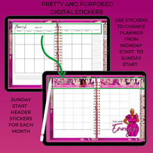 Load image into Gallery viewer, Precropped Goodnotes Stickers, Pretty and Purposed Digital Planner Stickers I GOODNOTES and Notability Stickers I Inspirational Sayings and Quotes