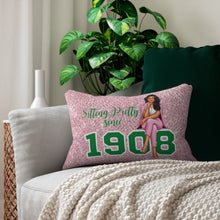Load image into Gallery viewer, Sitting Pretty Lumbar Pillow- (Light Skin Long Hair)