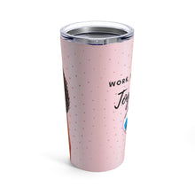 Load image into Gallery viewer, JnJ Pink and Blue (Light Blue) Tumbler 20oz- Natural Curly