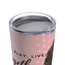 Load image into Gallery viewer, JnJ Pink and Blue (Light Blue) Tumbler 20oz- Natural Curly