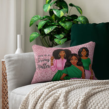 Load image into Gallery viewer, This is a Serious Matter Pink Lumbar Pillow
