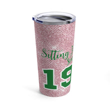 Load image into Gallery viewer, Sitting Pretty Pink Tumbler 20oz- Light  Skin Short Hair