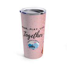 Load image into Gallery viewer, JnJ Pink and Blue Coffee Tumbler 20oz