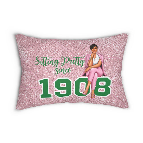 Sitting Pretty Lumbar Pillow- (Light Skin Short Hair)