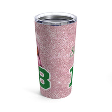 Load image into Gallery viewer, Sitting Pretty Pink Tumbler 20oz- Dark Skin Short Hair